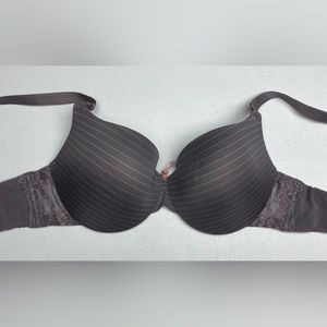 AG GRY/ PNK STRIPE Lightly Lined Underwire, 38C *P1036